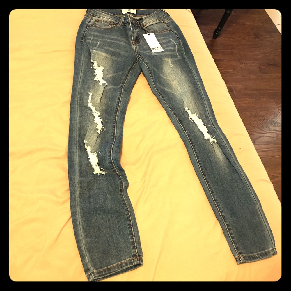 Hammer USA PREMIUM DENIM - Medium wash, Distress