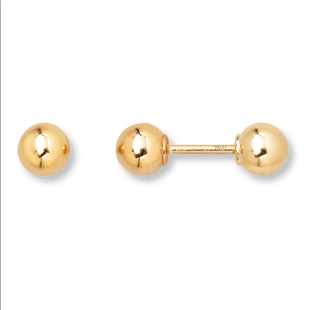 Baby ball earrings 14K yellow gold