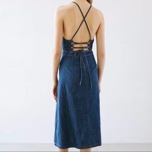 denim midi dress