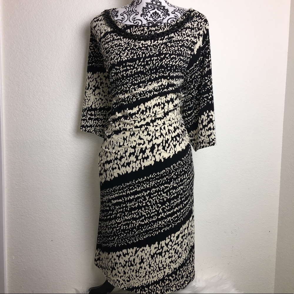 3X Petite- Dress with Attached Necklace