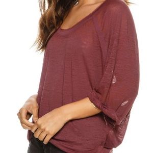 Free People Moonlight Scoop Neck Shirt in Mauve Free People Moonlight Scoop Neck Shirt in Mauve