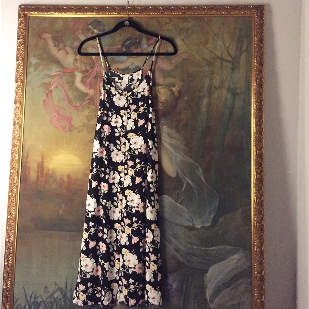 Forever 21 floral button-down maxidress