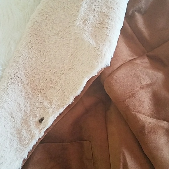 HP||🌟NEW! Chic Suedette Shearling Aviator Jacket - Picture 5 of 8