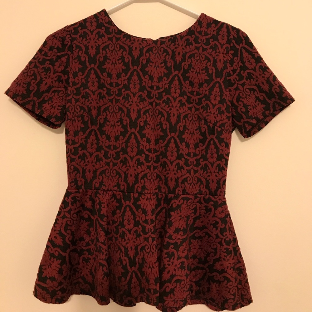 Forever 21 paisley peplum top