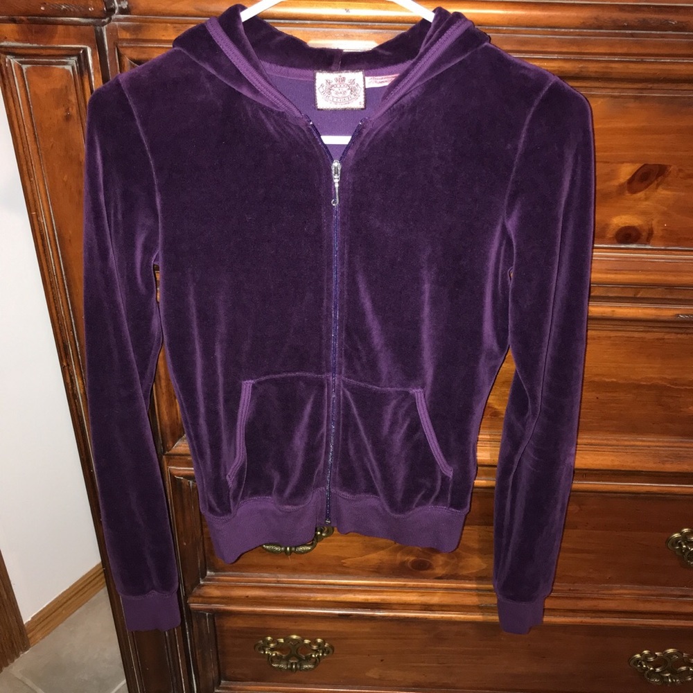 JUICY COUTURE PURPLE SMALL zip up jacket/hoodie