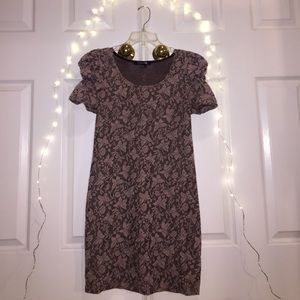 Butterfly and flower print dress