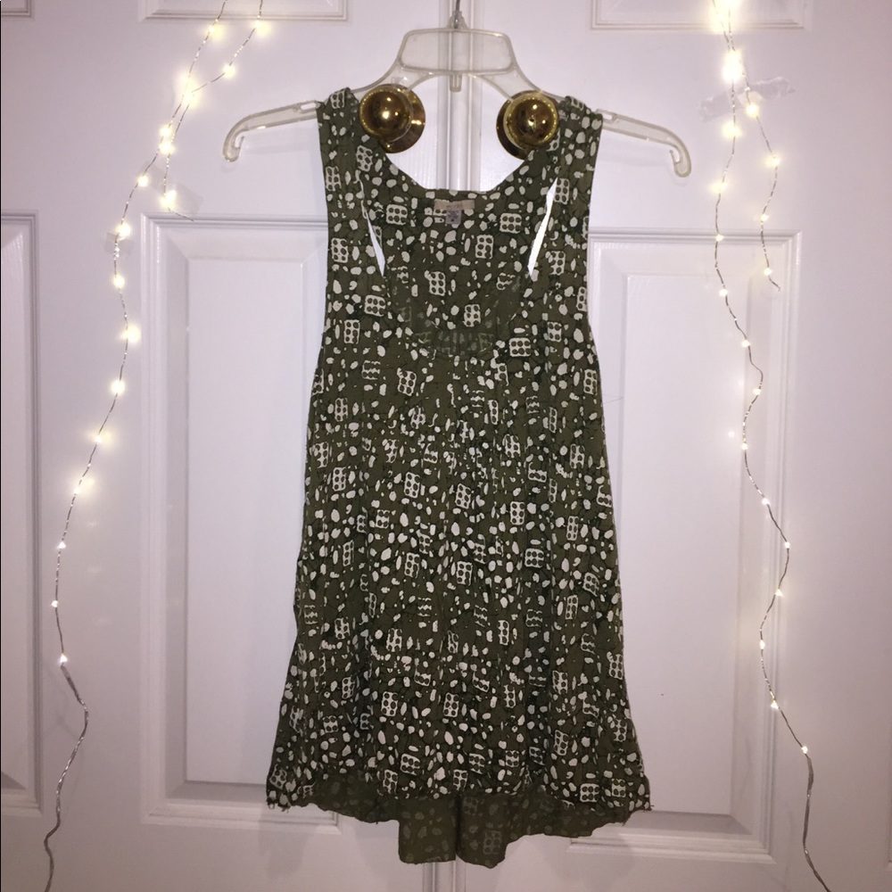 Green bohemian patterned blouse