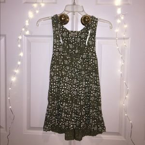 Green bohemian patterned blouse