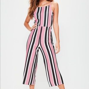 Brand New Missguided Stripe Jumpsuit