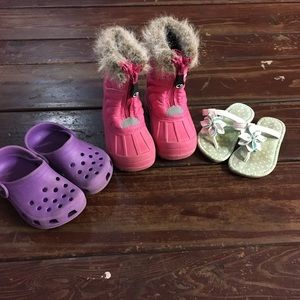 3 pairs of girls shoes 3 pairs of girls shoes