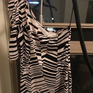Zebra Design One Sleeve Dress