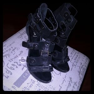 Strappy Black Suede Heels Strappy Black Suede Heels