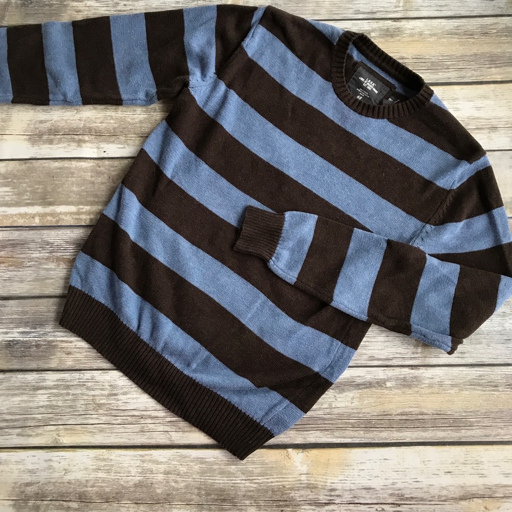 L.O.G.G. Blue and Brown Stripe Sweater