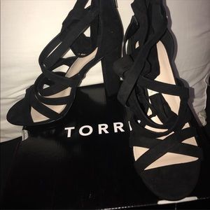 BACK IN STOCK!! Torrid wide strap up heels BACK IN STOCK!! Torrid wide strap up heels