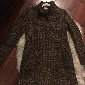 Vintage looking tweed 3/4 length tweed coat