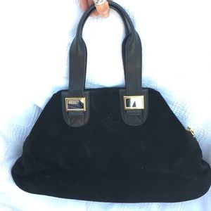 NWOT Meredith Wendell black suede satchel