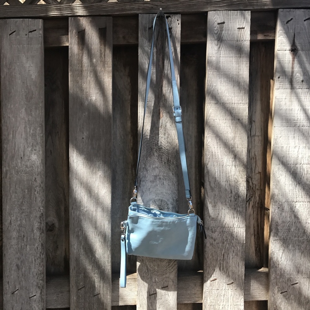 Baby blue shoulder purse crossbody