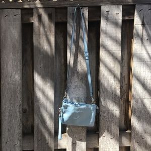 Baby blue shoulder purse crossbody