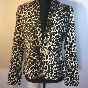 NYGARD COLLECTION Black/White Animal Print Jacket