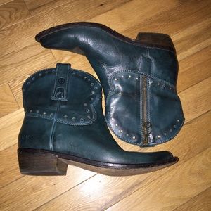 Women’s Lucky Brand cowboy boots short zipper Women’s Lucky Brand cowboy boots short zipper