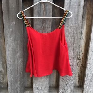 Red Rasta strap top