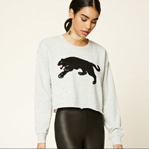 Panther Crop Sweater Panther Crop Sweater