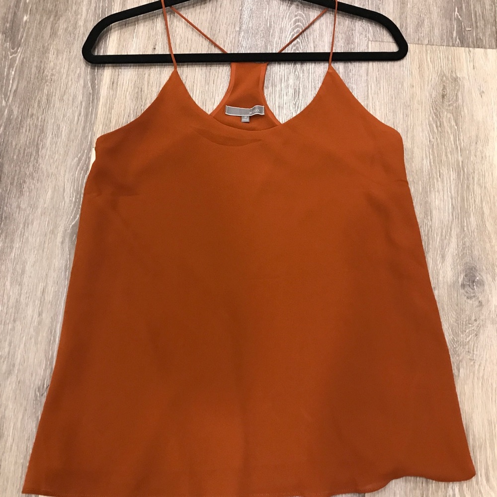 NWOT Chiffon raced back tank top.