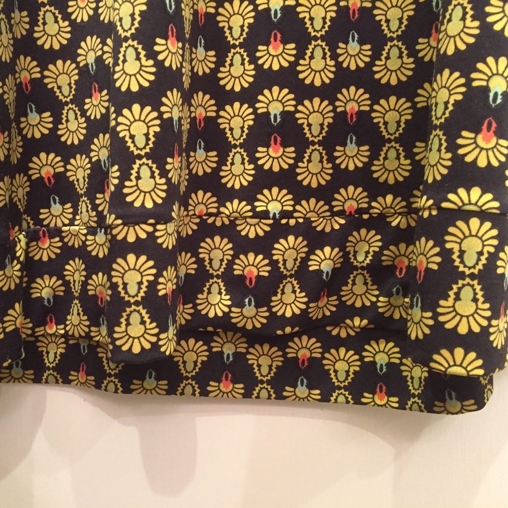 Vintage style mod floral dress black yellow - Picture 3 of 4