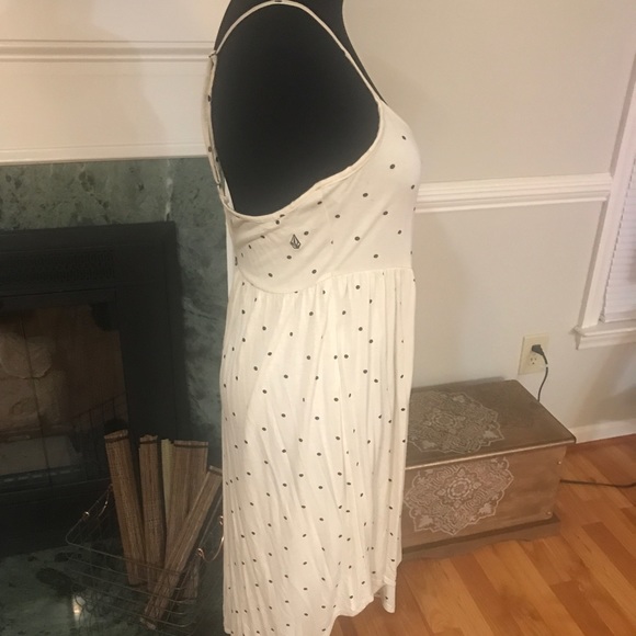 Off white polka dot dress- Volcom-small - Picture 2 of 5