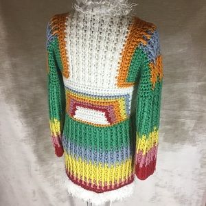 UNIF Hendrix crochet rainbow fur sweater ๐ UNIF Hendrix crochet rainbow fur sweater ๐