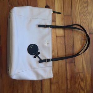 Kate Spade New Large Blush Pink Tote Black Straps