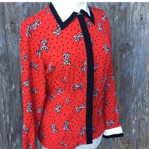 Vintage Dalmatian Bow Polka Dot blouse Vintage Dalmatian Bow Polka Dot blouse