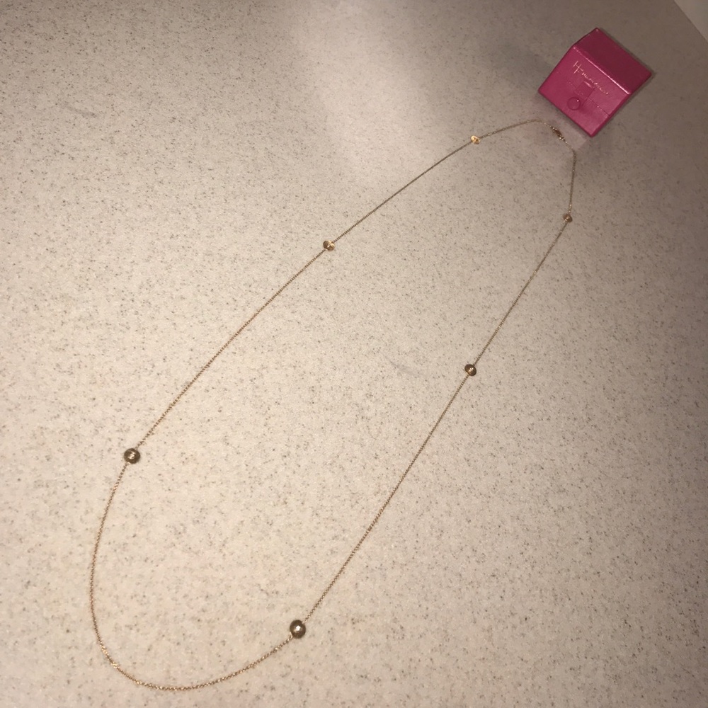 🔥SALE🔥Helen Ficalora 38" 14K gold diamond disc