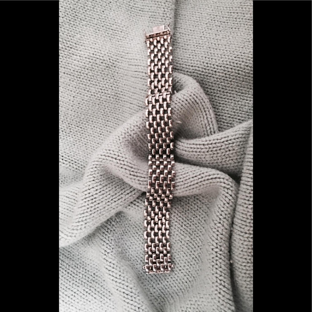 Italian 14kt wht gold link bracelet