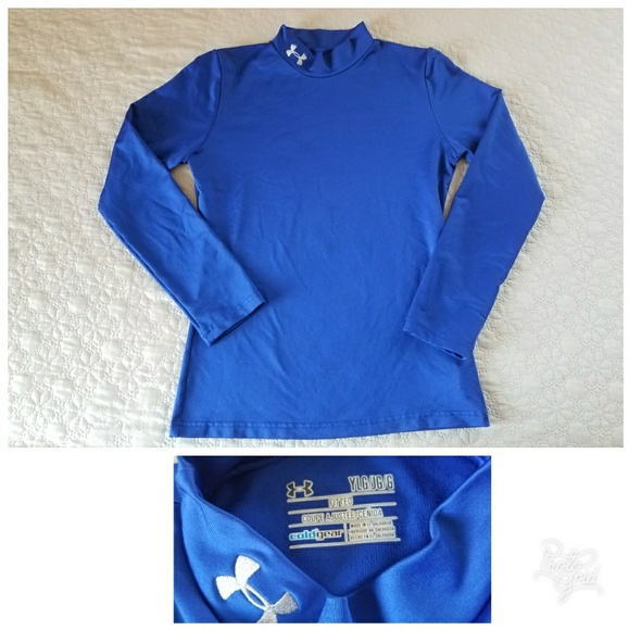 Blue long-sleeve Under Armour shirt - YL - Picture 1 of 1