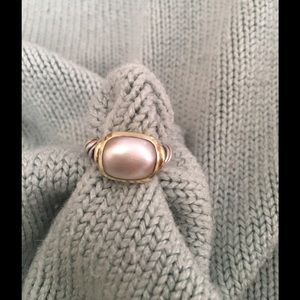 David Yurman pearl ring14kt/sterling Silver