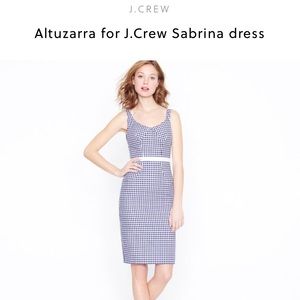 J.Crew by Altuzarra Navy Blue Gingham Dress J.Crew by Altuzarra Navy Blue Gingham Dress