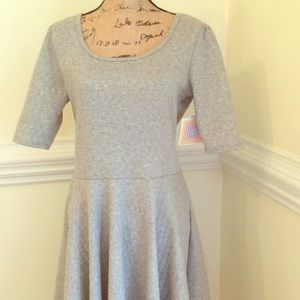 LulaRoe XL Nicole Dress Gray Textured Knit New! LulaRoe XL Nicole Dress Gray Textured Knit New!