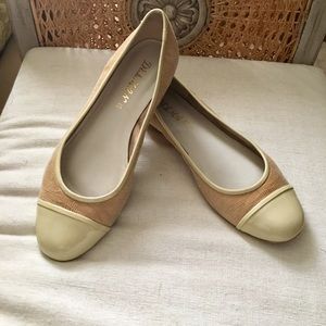 Delman Tan Ballet Slippers Delman Tan Ballet Slippers