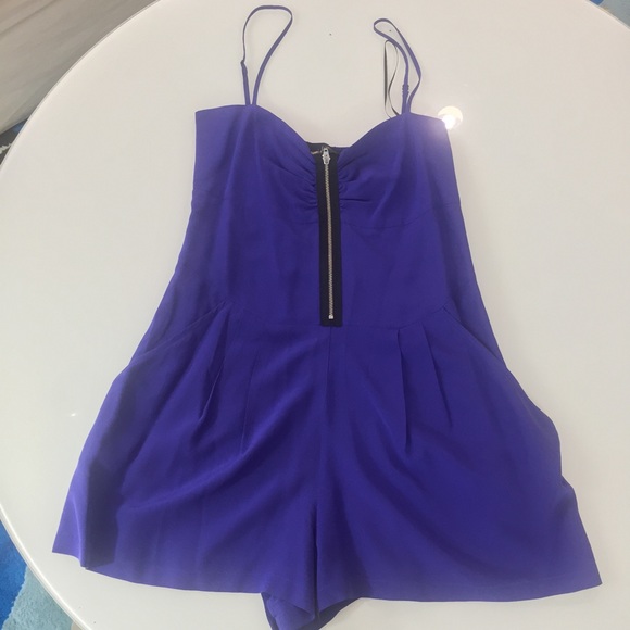 Yumi Kim purple silk romper - Picture 2 of 4