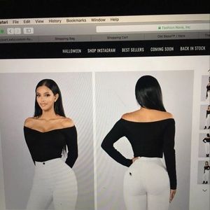 Fashion Nova Off The Shoulder Bodysuit Fashion Nova Off The Shoulder Bodysuit