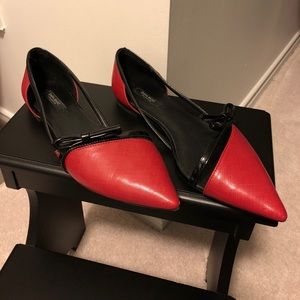 Zara red flats with patent bow accent Zara red flats with patent bow accent