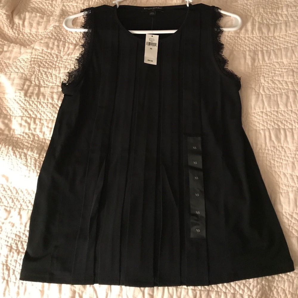 Banana Republic Black Sleeveless Top XS New wTags!