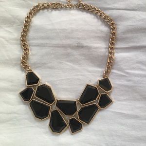Black and gold statement necklace