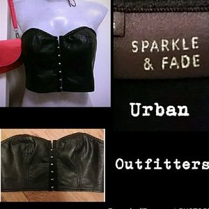 Nwot pvc leather Sparkle & Fade bustier/bralette Nwot pvc leather Sparkle & Fade bustier/bralette
