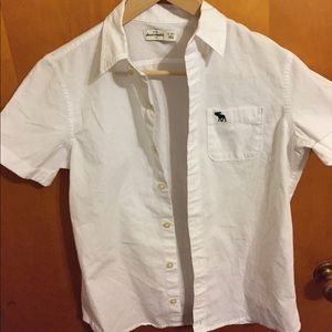 Abercrombie Boys Short Sleeved Dress Shirt 14