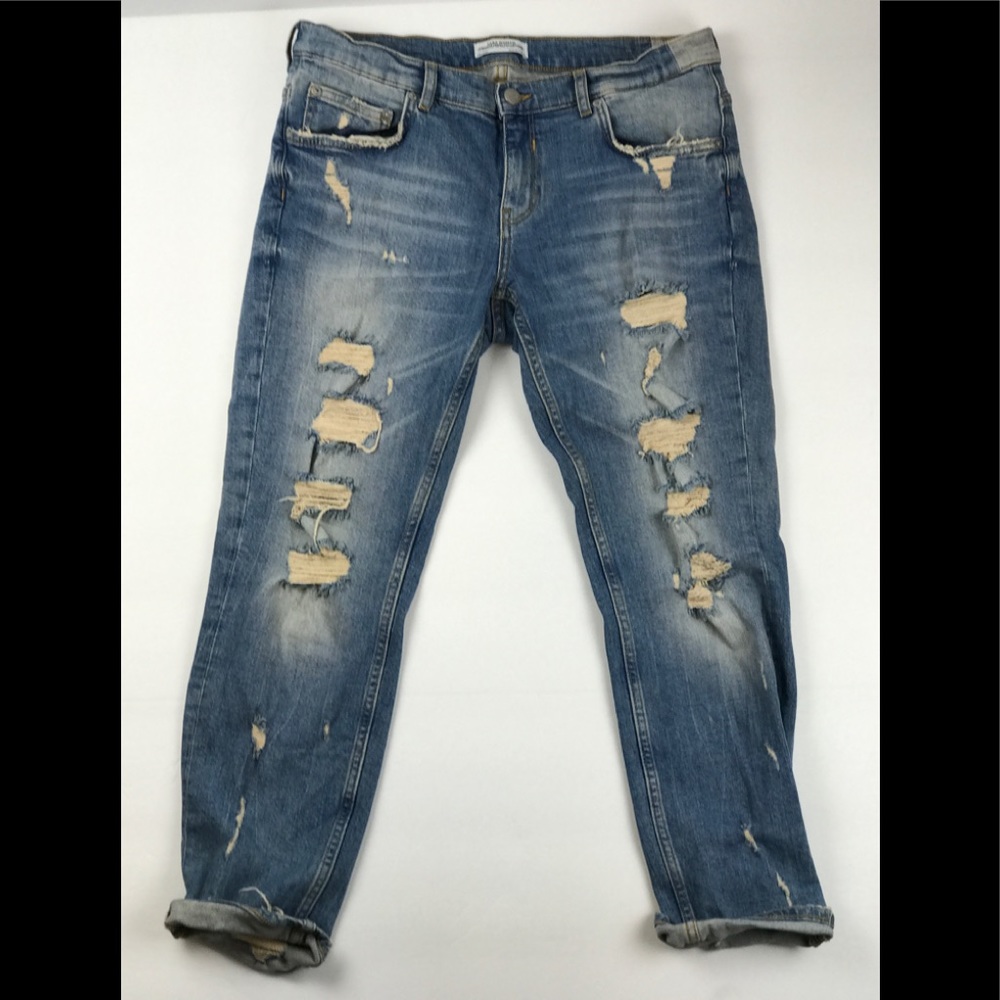 Zara Woman Distressed Boyfriend Jean