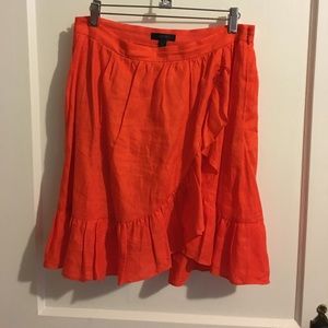 Linen J.Crew Ruffle Skirt Linen J.Crew Ruffle Skirt