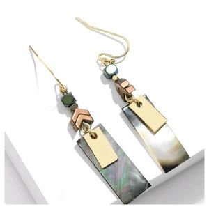 JUST IN: Shell Geometric Dangle Earrings JUST IN: Shell Geometric Dangle Earrings