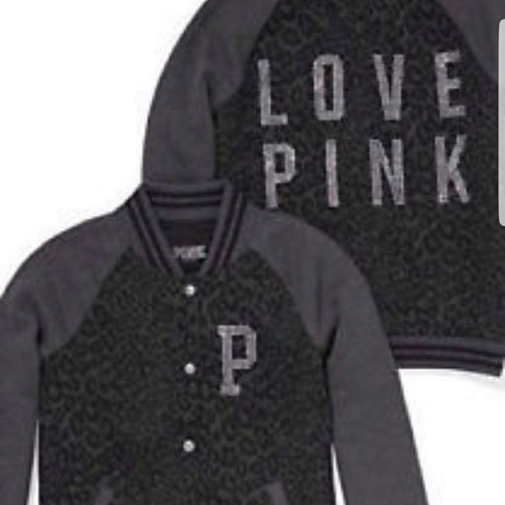 Pink leopard varsity jacket - Picture 4 of 5